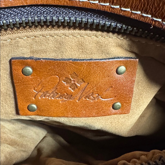 Patricia Nash Heritage Collection Rienzo Satchel Brown Leather Handbag NWT - Picture 6 of 8